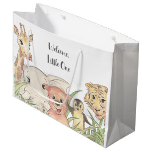 Welcome Little One Safari Baby Congratulations Large Gift Bag