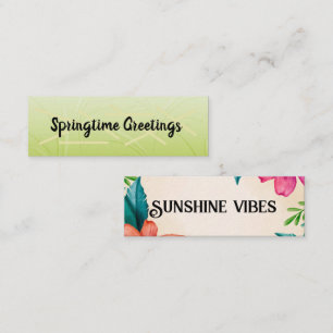 Welcome Little One/Springtime Greetings Mini Business Card