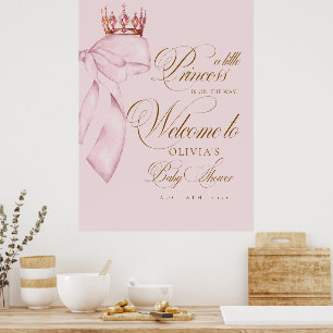 Welcome Little Princess Baby Shower Poster