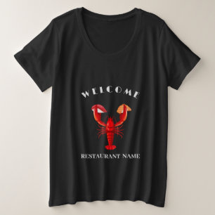 welcome Lobster sushi seafood Market custom name Plus Size T-Shirt