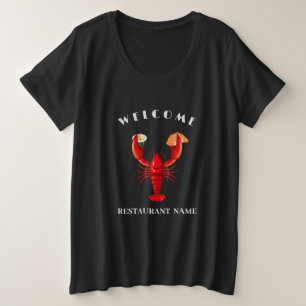 welcome Lobster sushi seafood Market custom name Plus Size T-Shirt