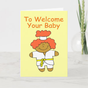 Welcome Martial Arts Baby Shower Greeting Card