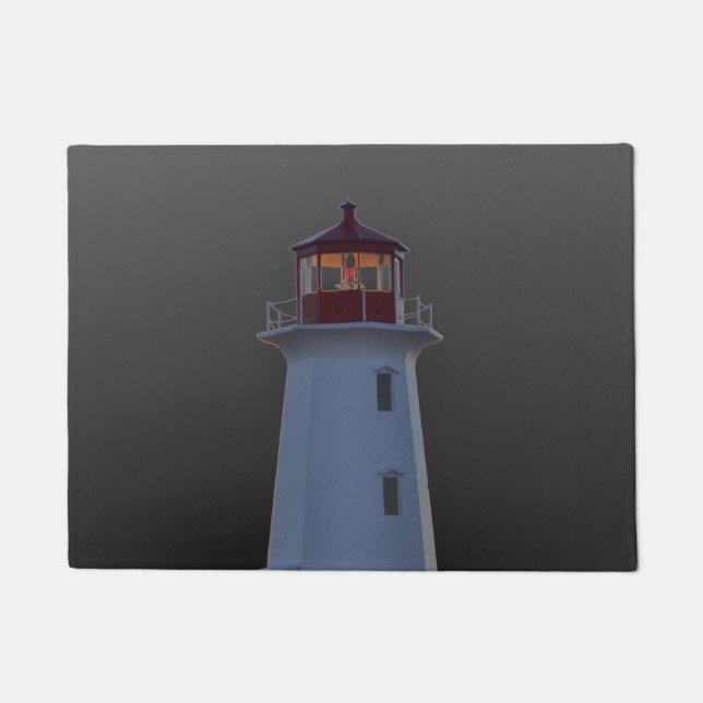 Welcome Mat Peggy's Cove Lighthouse Door Mat (Front)