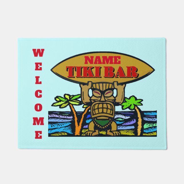 Welcome Mat, Tiki BAr Doormat (Front)