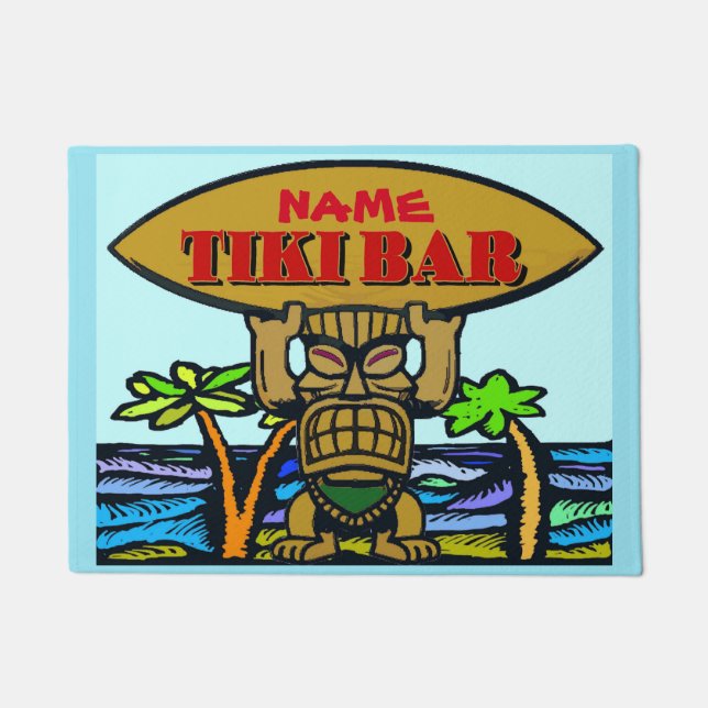 Welcome Mat, Tiki BAr Doormat (Front)