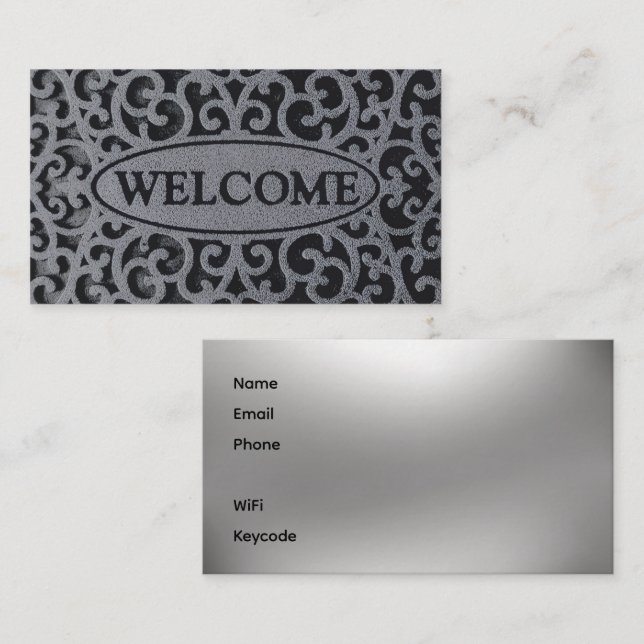 Welcome Mat Vacation Rentals Business Card (Front/Back)