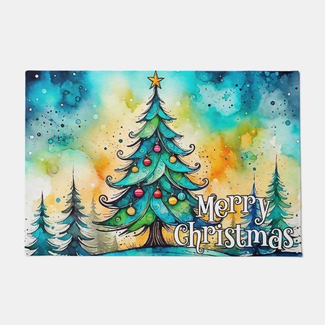 Welcome | Merry Christmas, Everyone Doormat (Front)