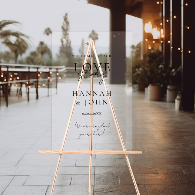 Welcome! Modern, Calligraphy, Wedding Acrylic Sign (Better Together! Modern, Calligraphy, Wedding Acrylic Sign)