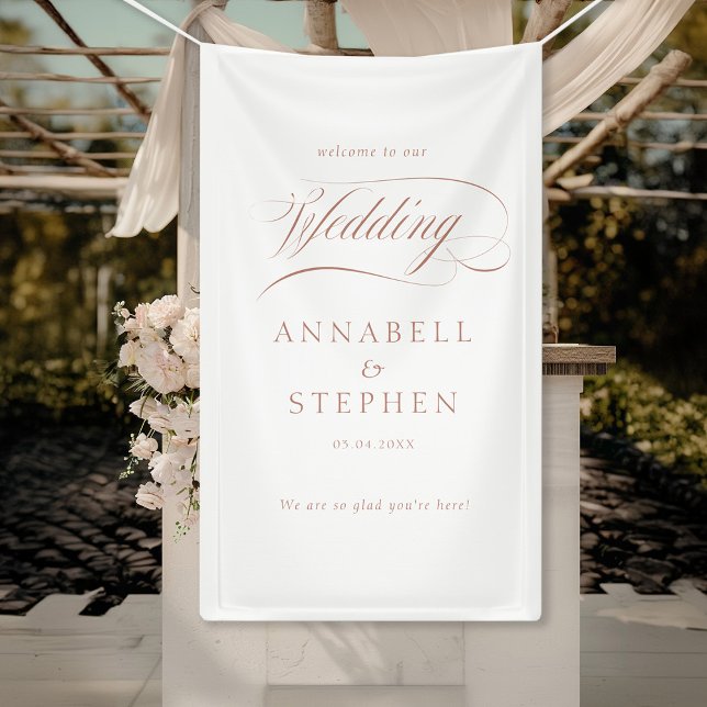Welcome! Modern, Calligraphy, Wedding Banner (Creator Uploaded)