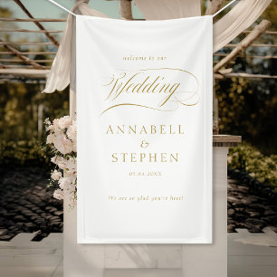 Welcome! Modern, Calligraphy, Wedding Banner