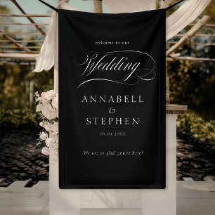Welcome! Modern, Calligraphy, Wedding Banner