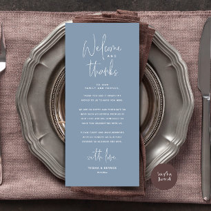 Welcome n Thanks Wedding Reception Thank You Card