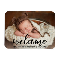 Welcome New Baby Announcement Blk