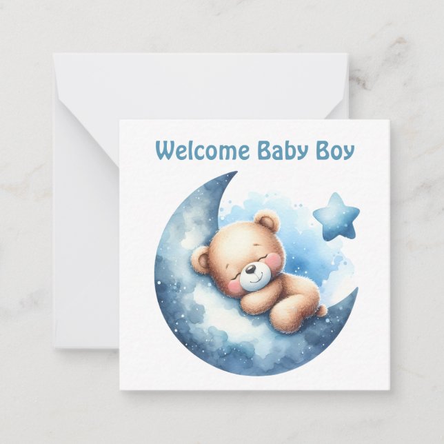 Welcome New Baby Boy Card (Front)
