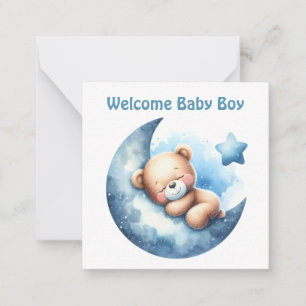 Welcome New Baby Boy Card
