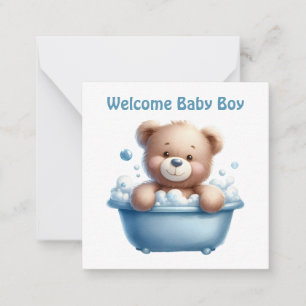 Welcome New Baby Boy Card