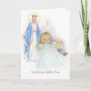 Welcome New Baby Boy or Girl Religious Catholic Card