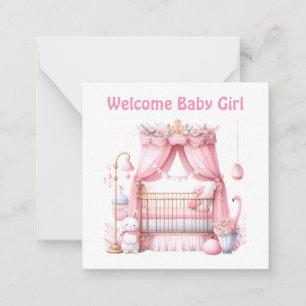 Welcome New Baby Girl Card