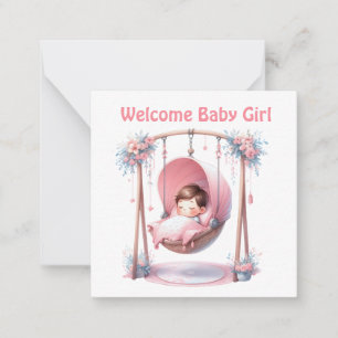 Welcome New Baby Girl Card