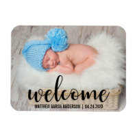 Welcome New Baby Modern Script