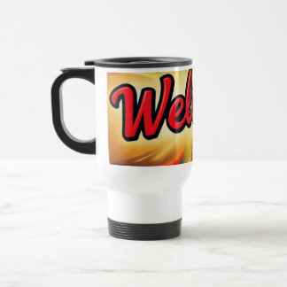 Welcome nice design on travel mug