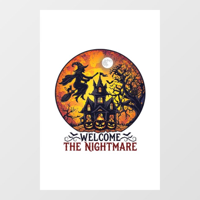 Welcome Nightmare Halloween Haunted House Flying W (Sheet)