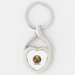 Welcome Nightmare Halloween Haunted House Flying W Key Ring