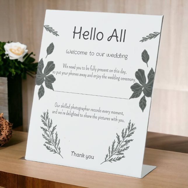 Welcome Note Pedestal Sign (Creator Uploaded)