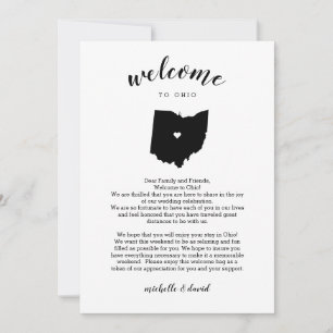 Welcome Ohio   Wedding Letter & Itinerary