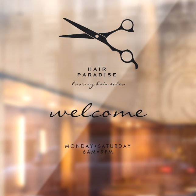 Welcome Opening Hours Hair Salon Transparent  (Sheet 2)