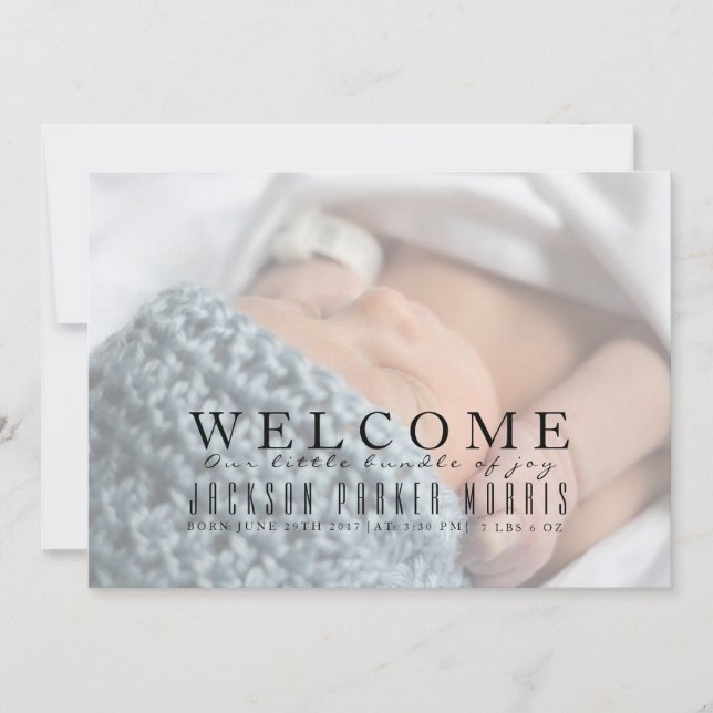Welcome Our Bundle Of Joy | Baby Announcement (Front)