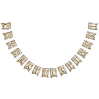 Welcome Party Gold Ornate Rectangle Dimond Flowers