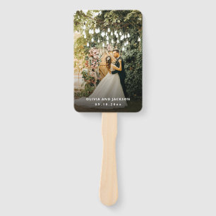 Welcome Party Pink Floral Golden Frame wedding Hand Fan