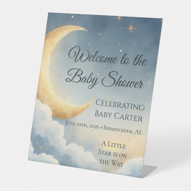 Welcome Pedestal Sign– A Little Star Collection Sign (Front)