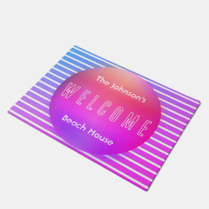 Welcome Personalised Beach House Doormat