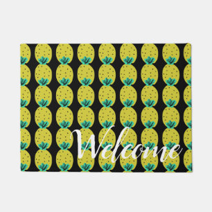 Welcome Pineapple Doodles Personalised Doormat
