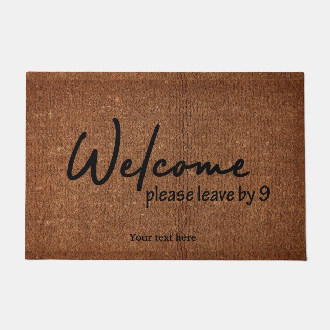 Welcome please leave by 9 doormat (Front)