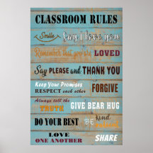 Welcome Poster and Class Rules Poster
