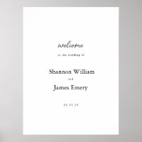 Welcome Poster dusty blue modern welcome sign