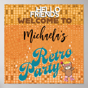 WELCOME POSTER RETRO PARTY