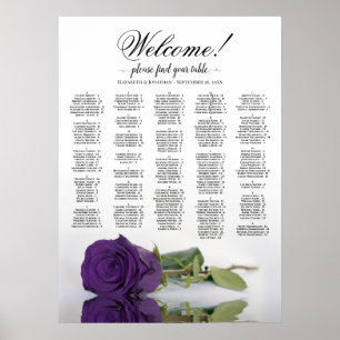 Welcome! Purple Rose Alphabetical Seating Chart
