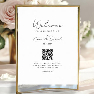 Welcome QR Code Wedding Gallery Poster