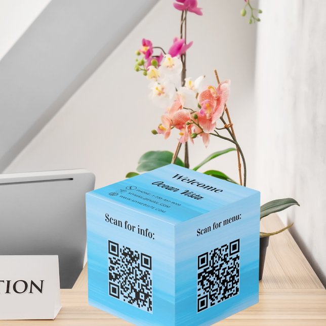 Welcome QR codes info hotel restaurant table beach Cube (Creator Uploaded)
