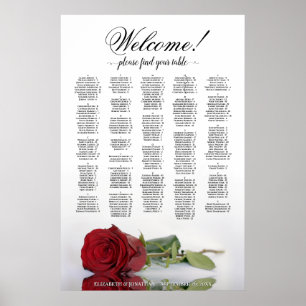 Welcome! Red Rose Alphabetical Seating Chart