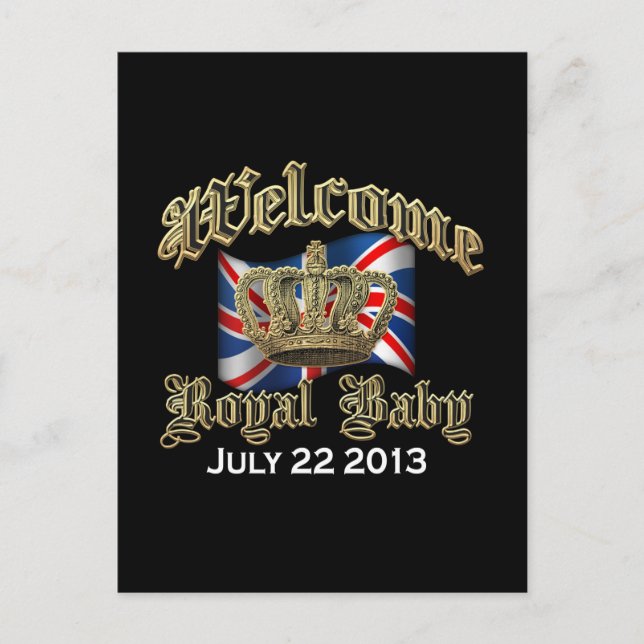 Welcome Royal Baby Keepsake Postcard (Front)