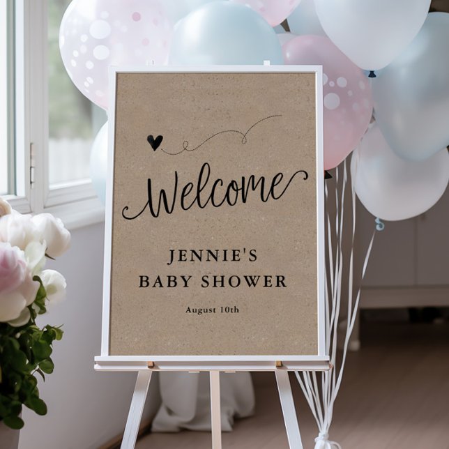 Welcome, Rustic Kraft Babu Shower Poster (Creator Uploaded)