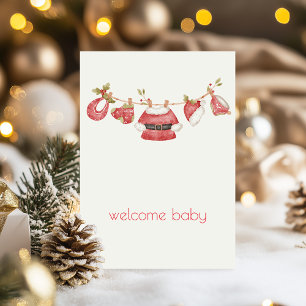 Welcome Santa Baby Congratulations Card