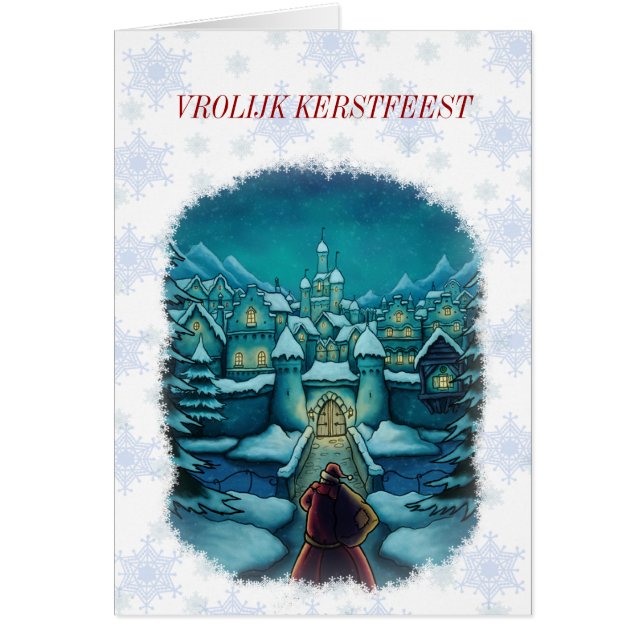 welcome Santa Claus Christmas card Netherlands (Front)