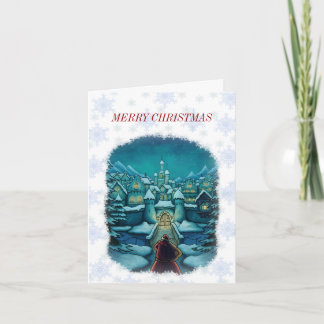 welcome santa note card. holiday card