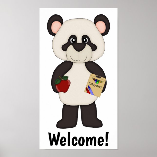 Welcome School Panda Poster (Front)